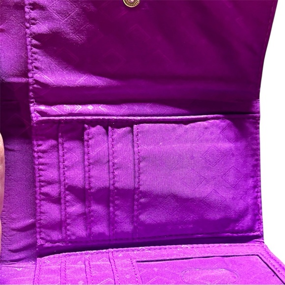 Vera Bradley Floral Wristlet  purple flowers card holder credit card holder - Picture 3 of 5